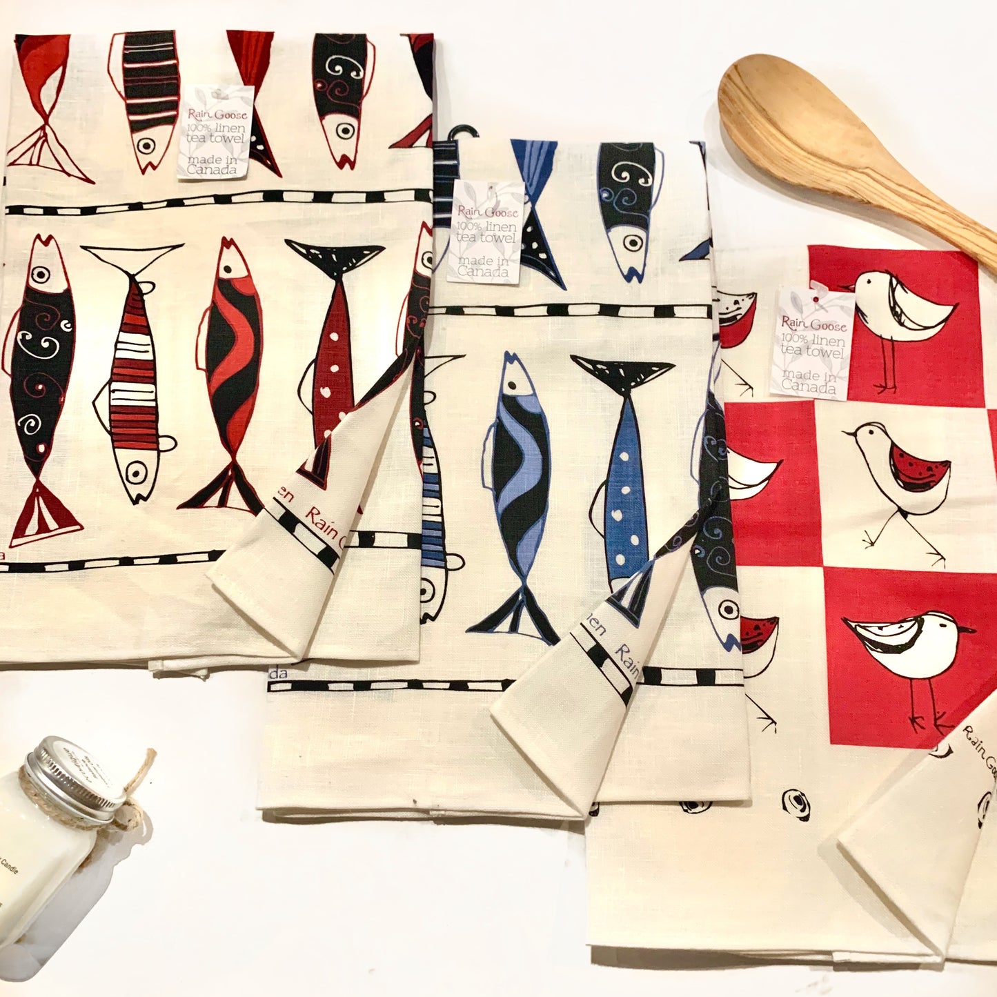 Rain Goose Tea Towel