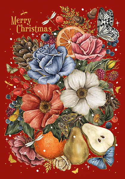 Winter Opulence Card - Flowers & Fruits