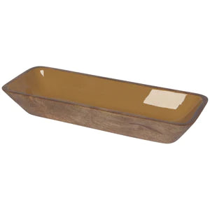 Mango Wood Rectangular Serving Bowl