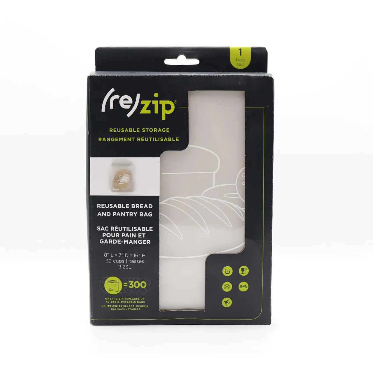 Re-Zip Large Reusable Bread & Pantry Storage Bag