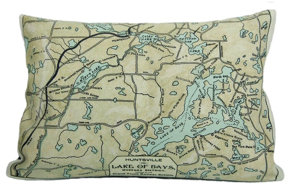Vintage Map Pillow