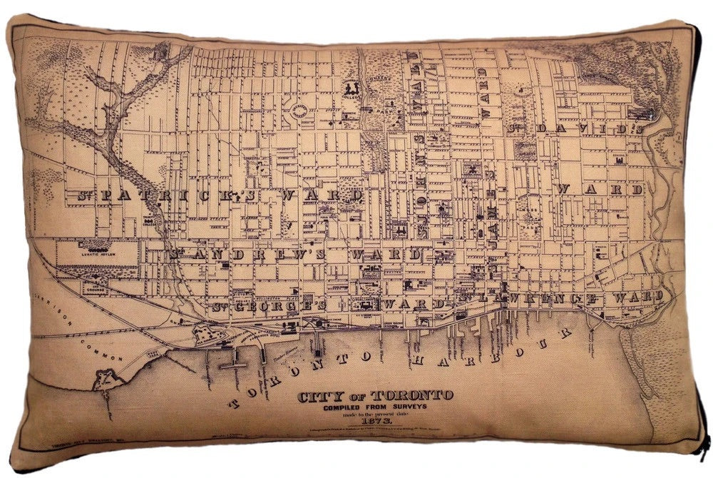 Vintage Map Pillow