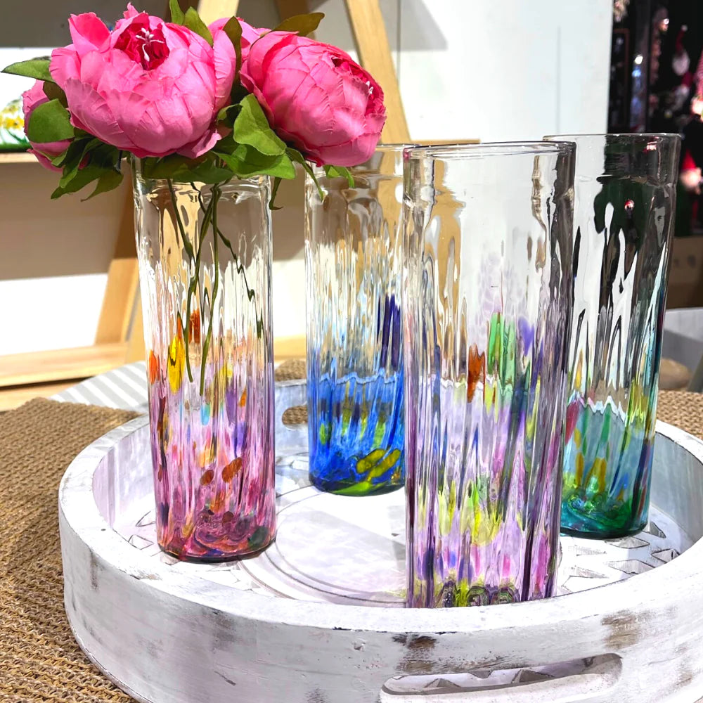 Kitras Hand Blown Glass Friendship Vase