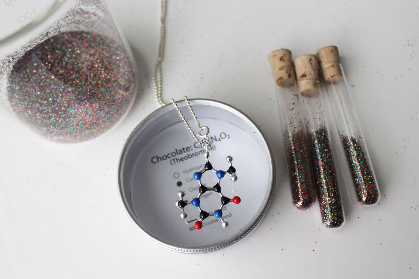 Slashpile Molecule Necklace - Theobromine (Chocolate)