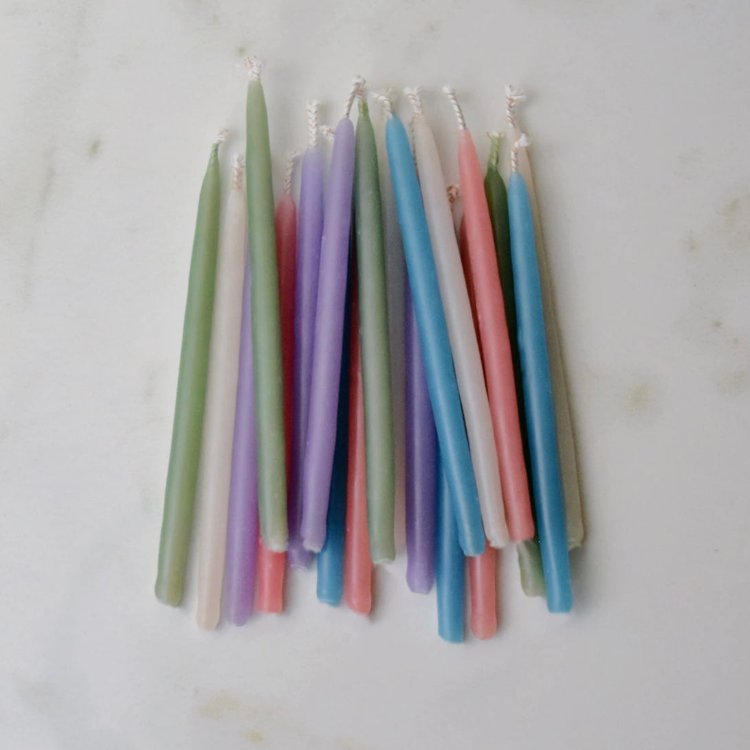 Honey Candles Beeswax Birthday Candles - 20 Pack
