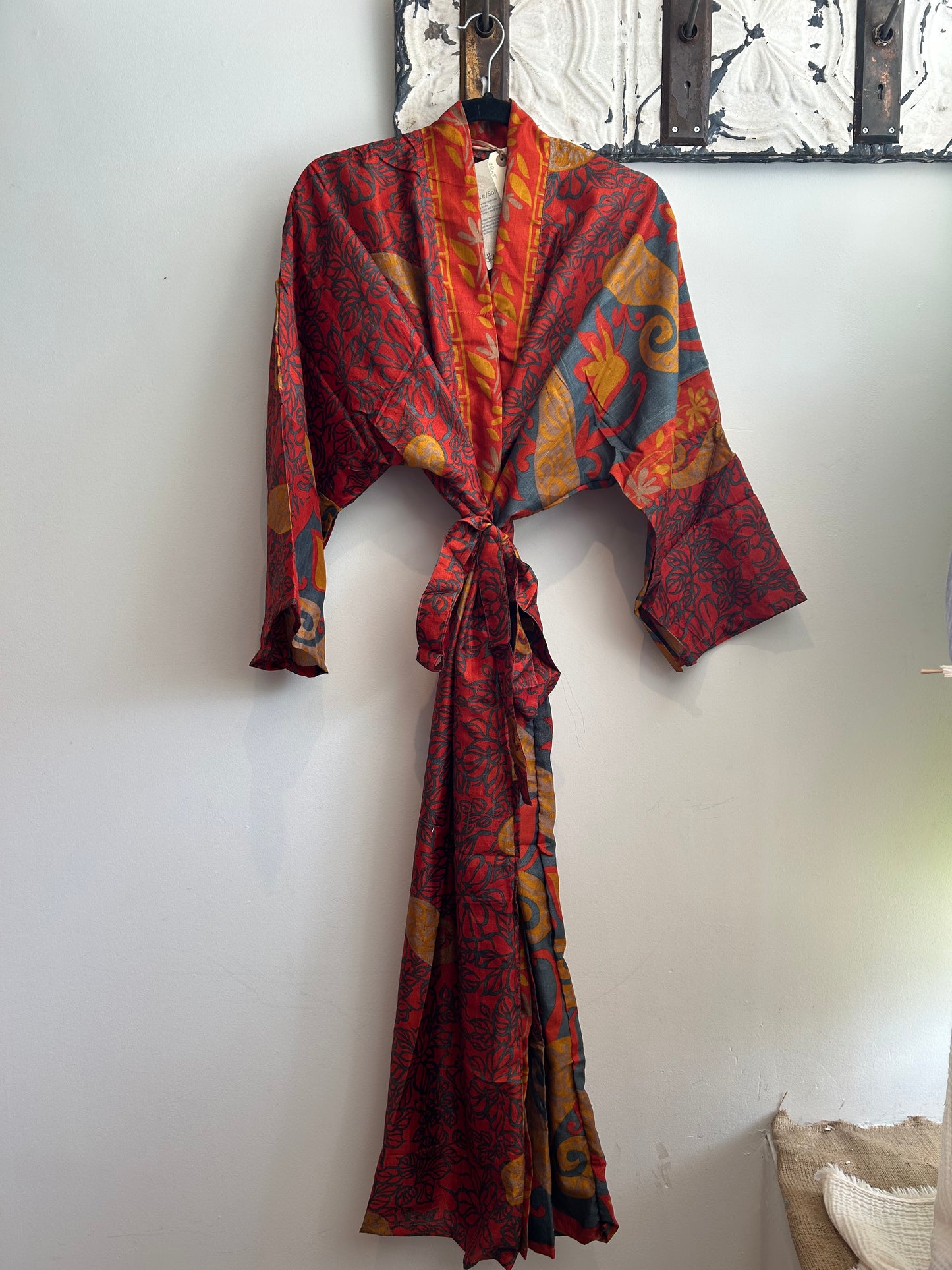 Upcycled Sari Robe - Long #M12