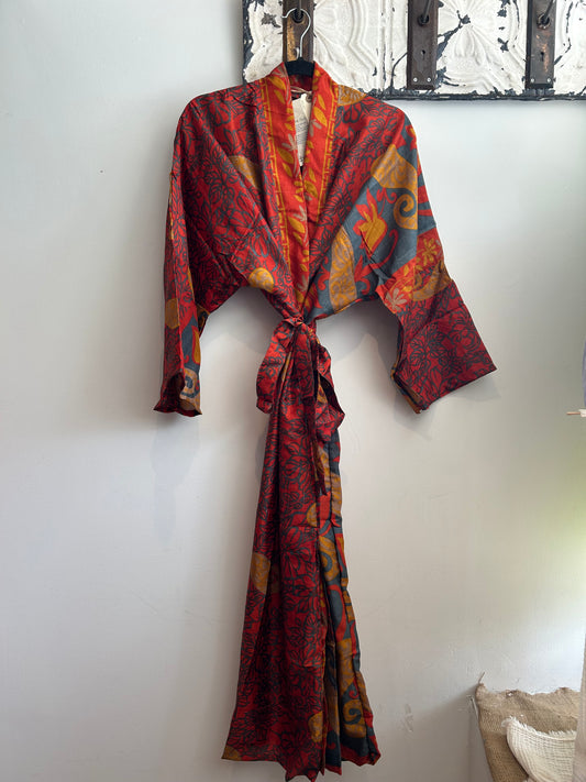 Upcycled Sari Robe - Long #M12