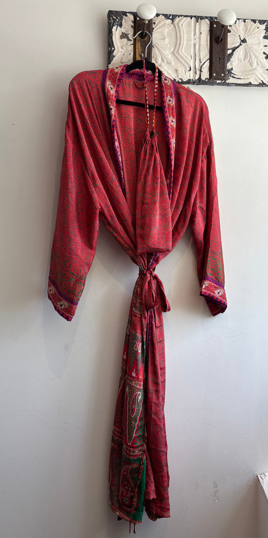 Upcycled Sari Robe - Long #B10