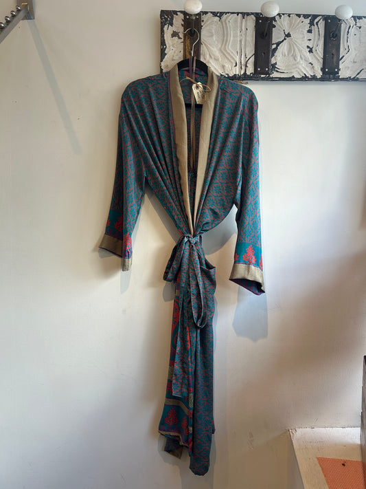 Upcycled Sari Robe - Long #A32