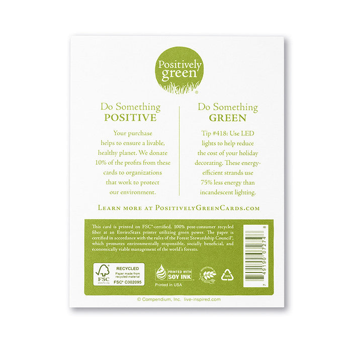 Positively Green Card - Joy to our Hearts - Holiday (Brown)