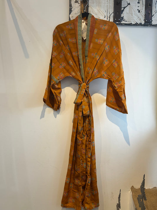 Upcycled Sari Robe - Long #C29