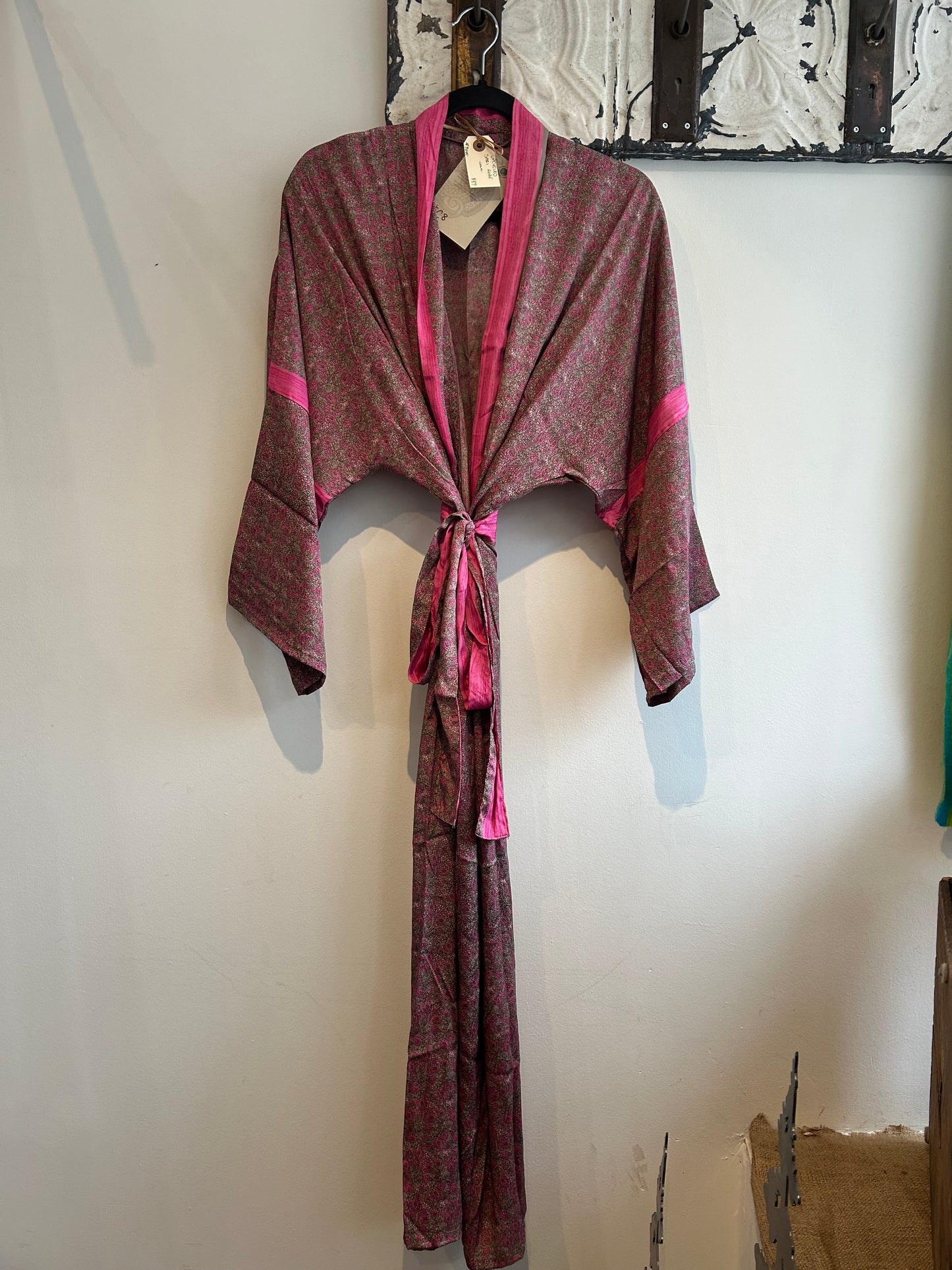 Upcycled Sari Robe - Long #C8