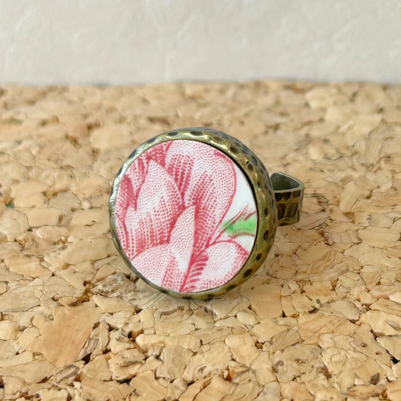 Upcycled Antique China Ring