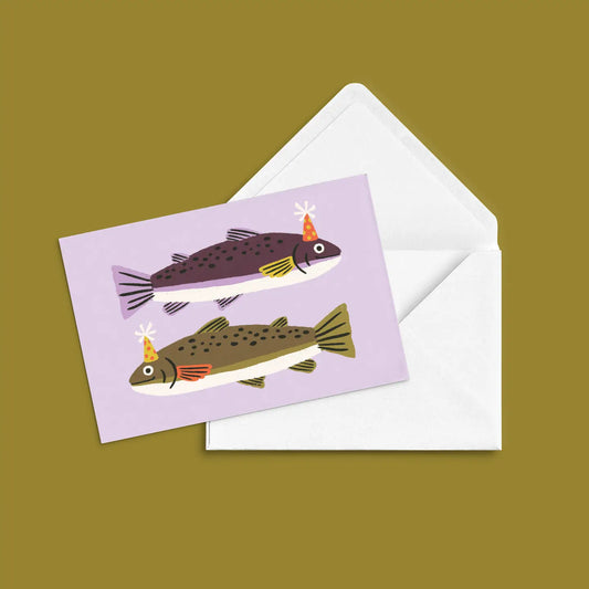 Anne Julie Dudemaine Card - Festive Trout