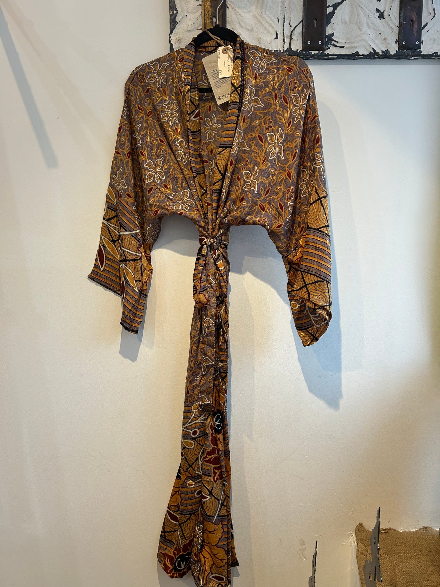 Upcycled Sari Robe - Long #C35