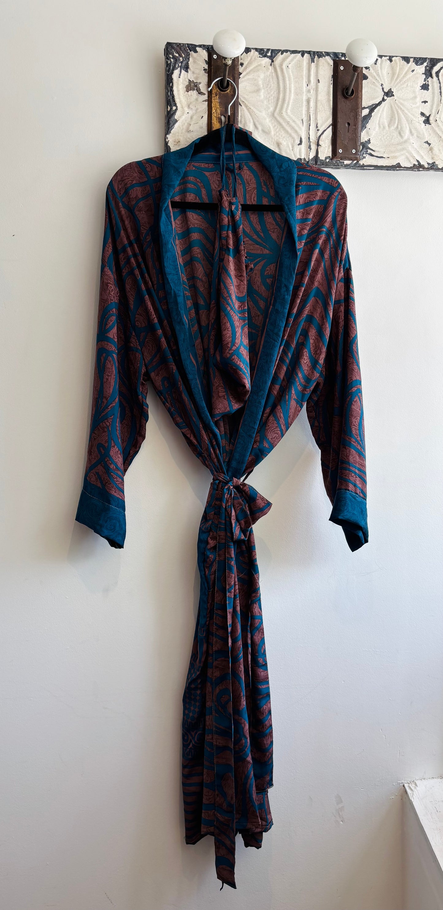Upcycled Sari Robe - Long #B16
