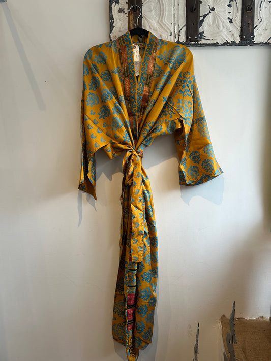 Upcycled Sari Robe - Long #C11