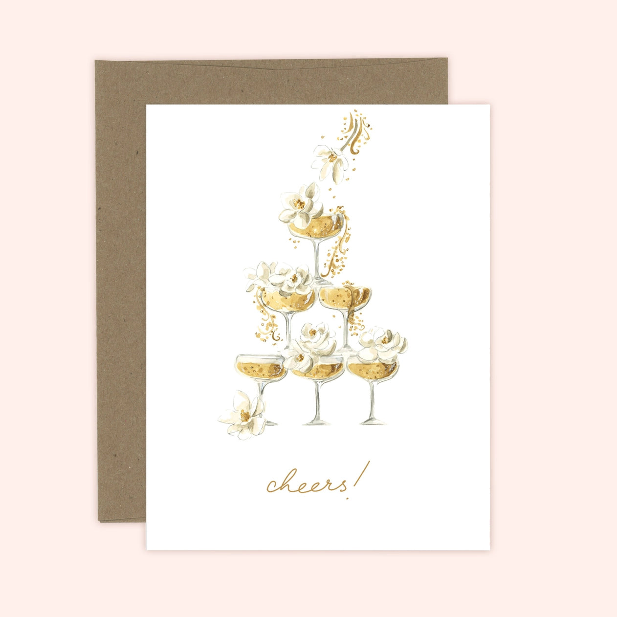 Almeida Illustrations Card - Cheers Champagne Tower