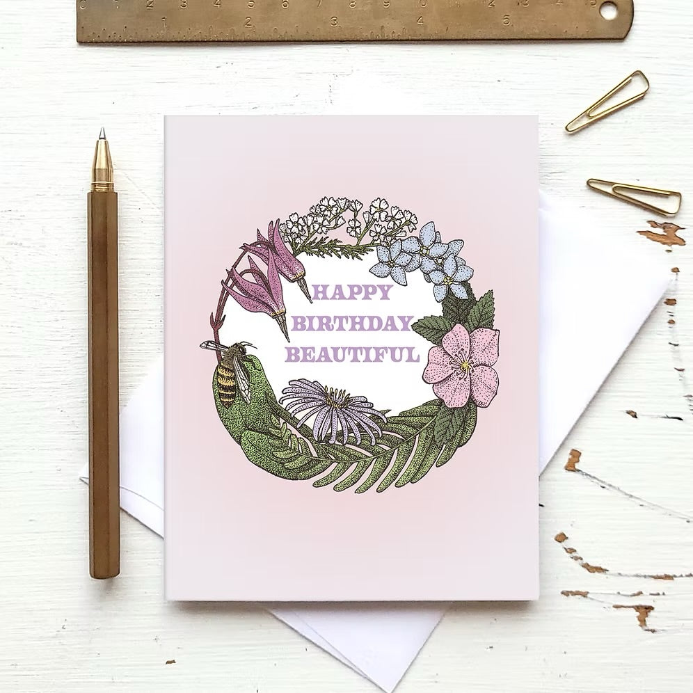 Hello Yellow Canary Card- HBD Beautiful