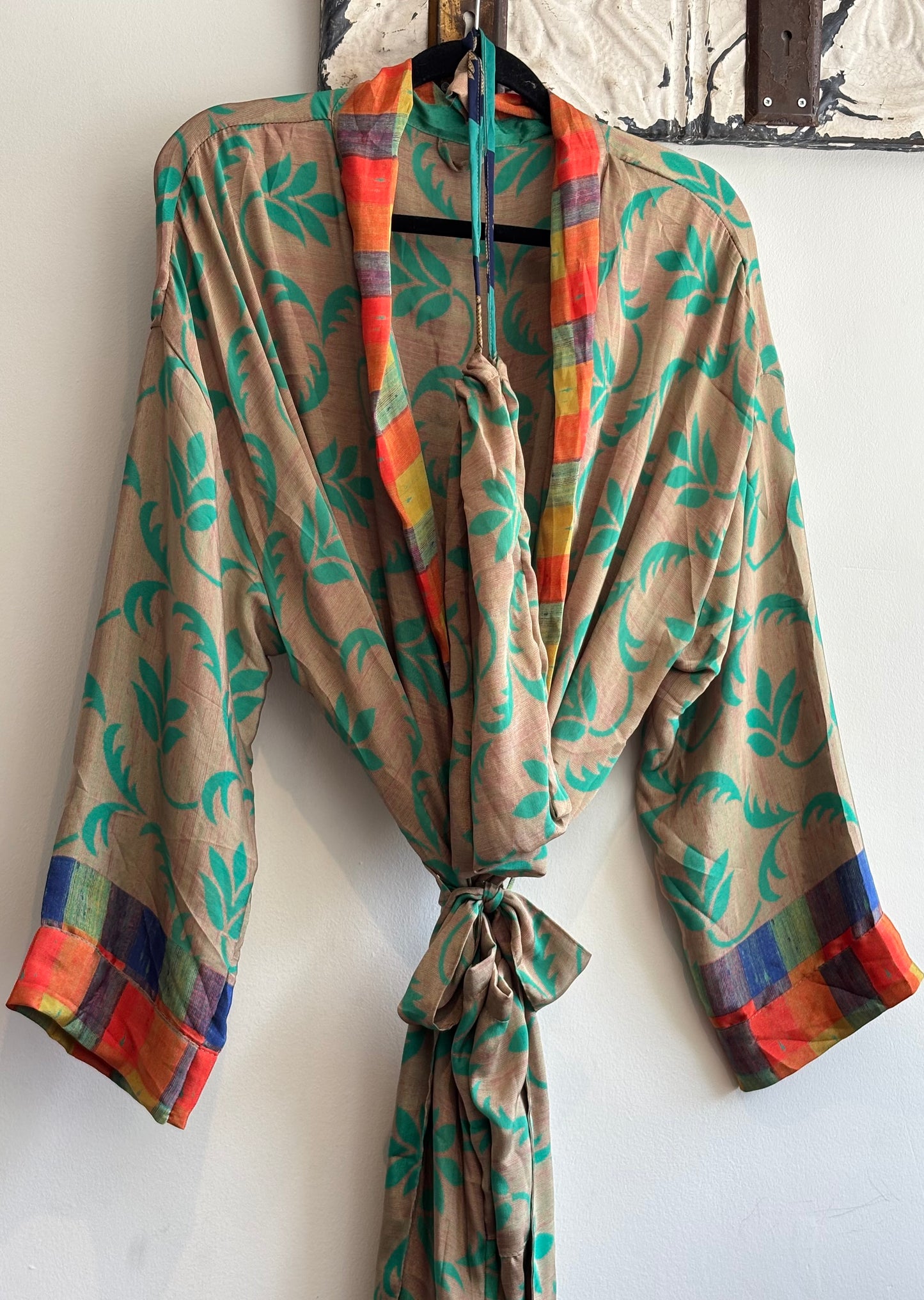 Upcycled Sari Robe - Long #B30
