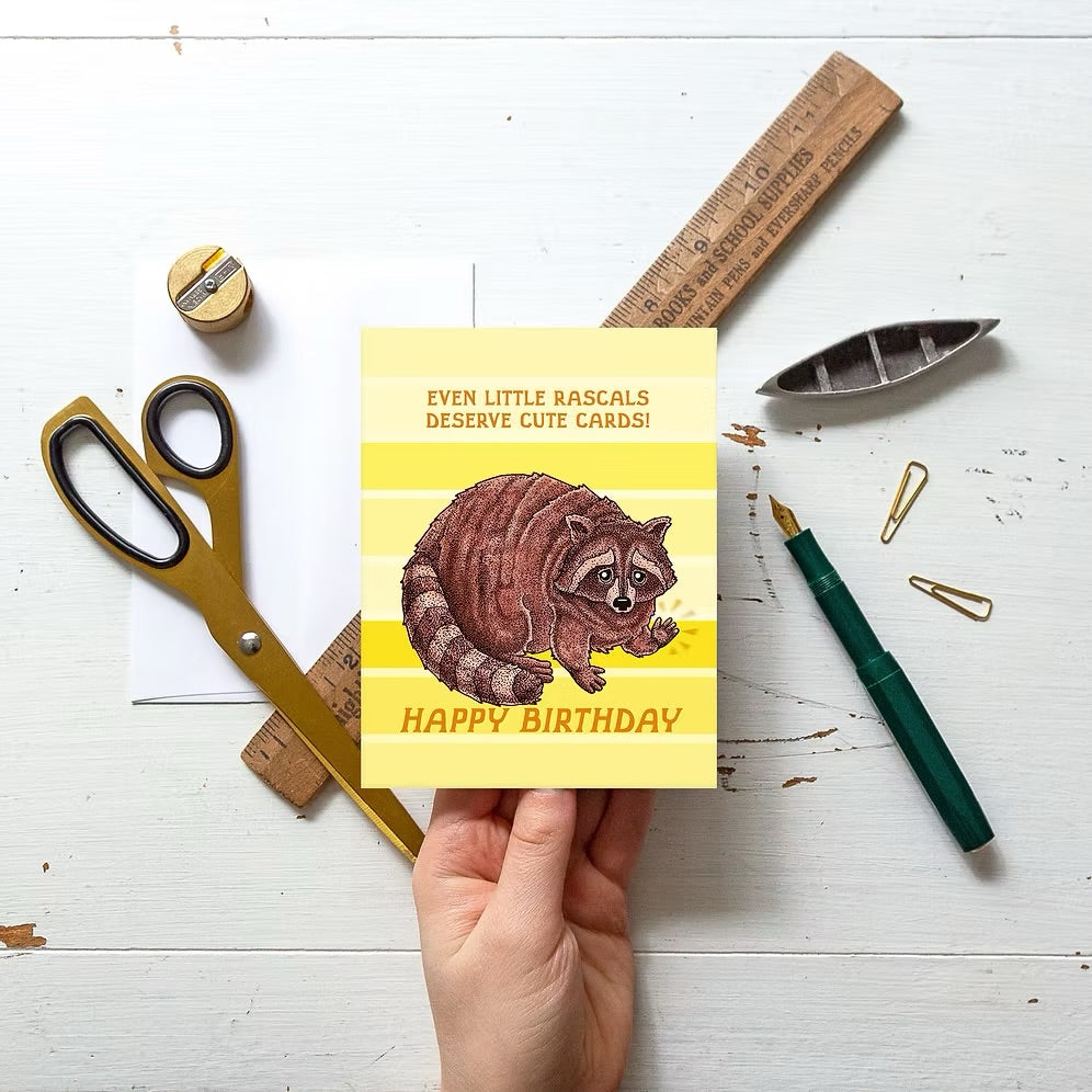 Hello Yellow Canary- HBD Racoons