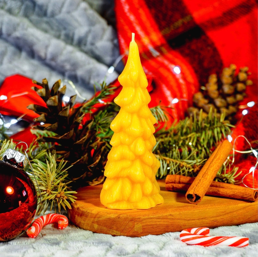 Pioneer Spirit Beeswax Candle - Christmas Tree