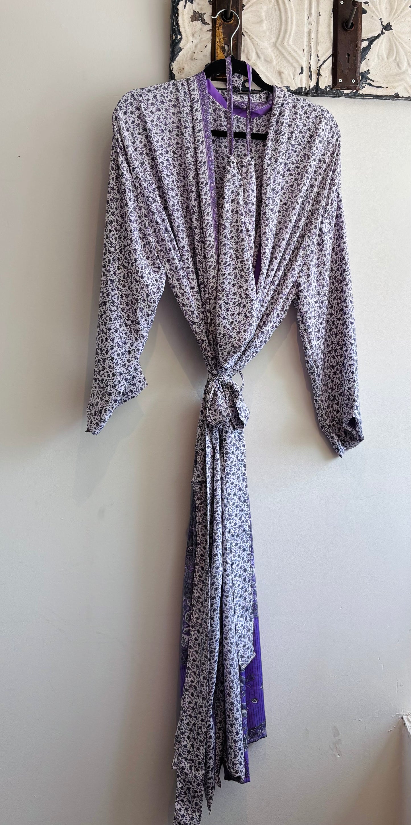 Upcycled Sari Robe - Long #B12