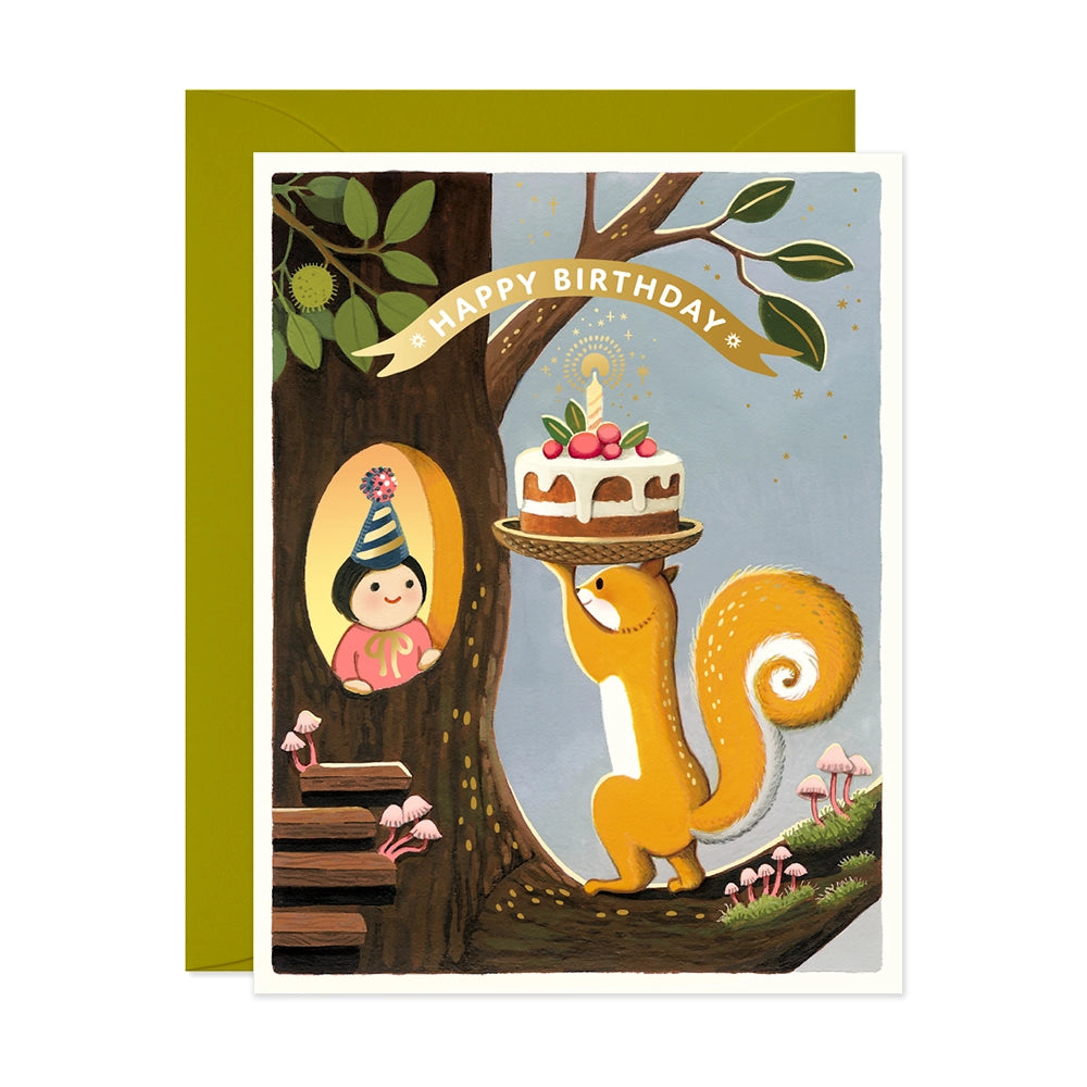 JooJoo Paper Card - Squirrel Birthday