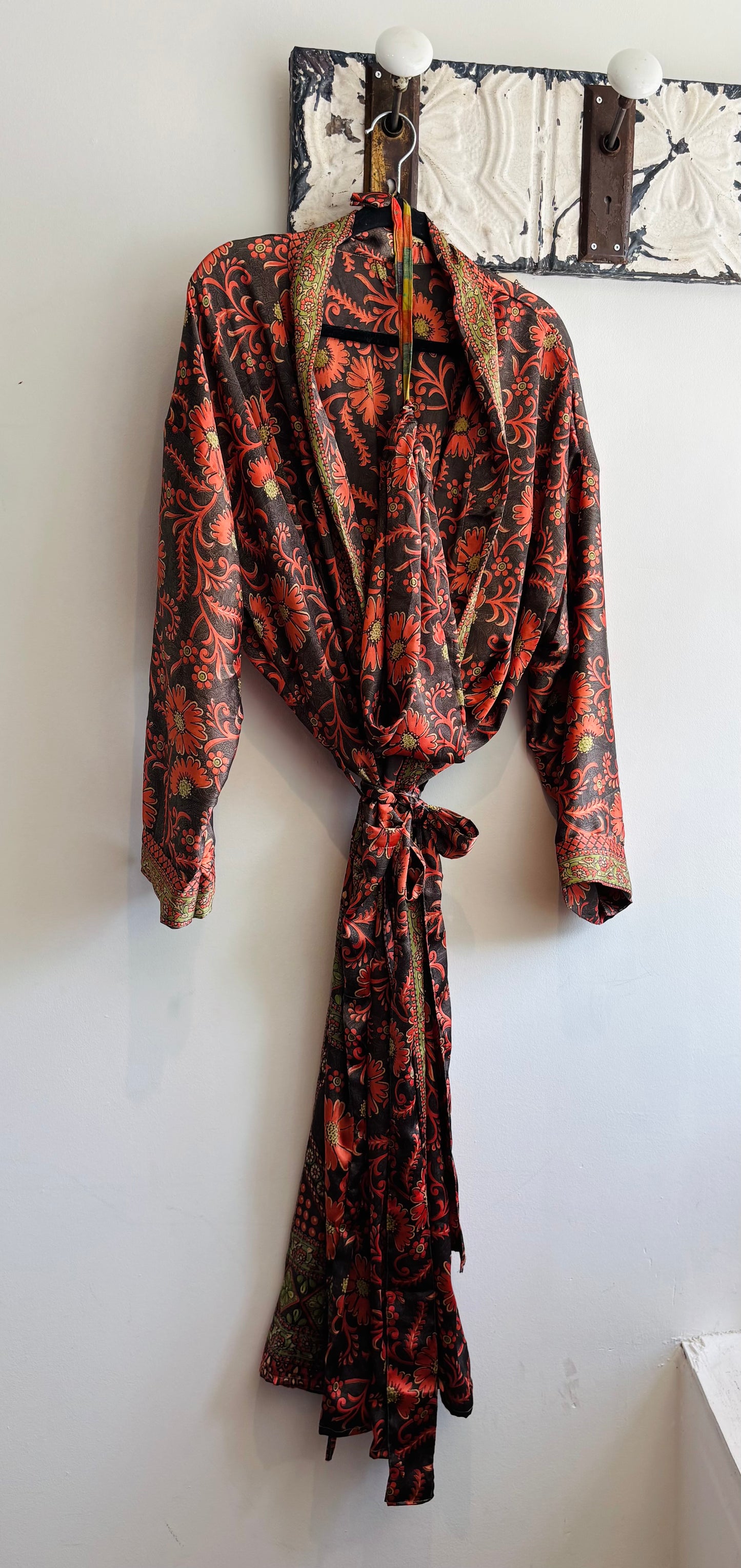 Upcycled Sari Robe - Long #B28