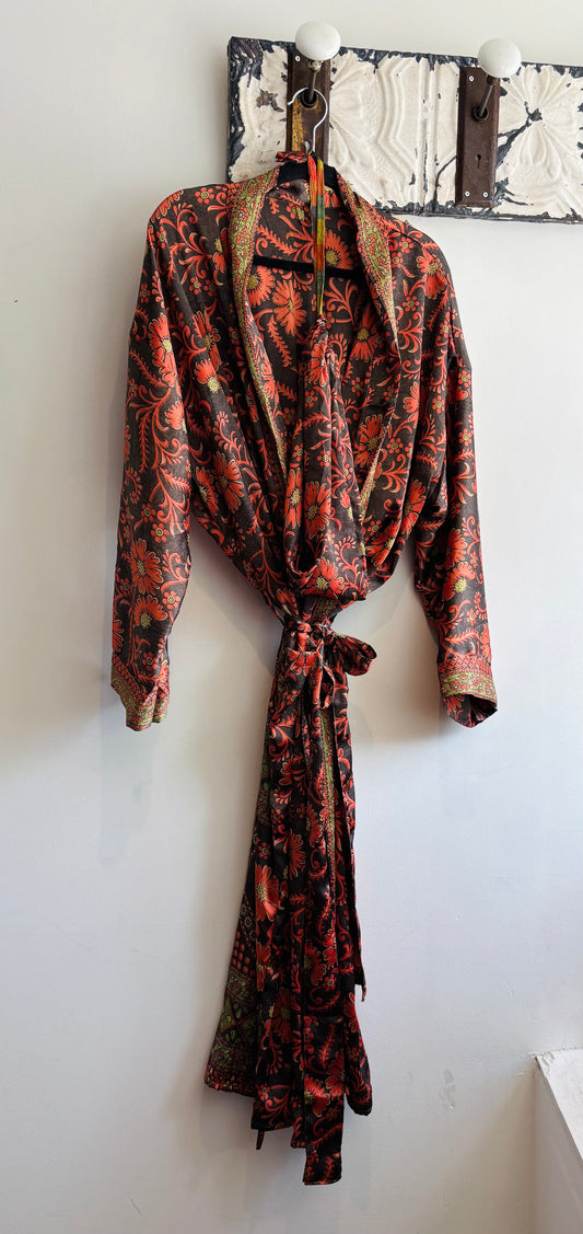 Upcycled Sari Robe - Long #B28