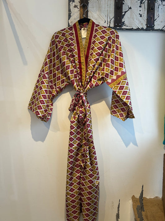 Upcycled Sari Robe - Long #C33