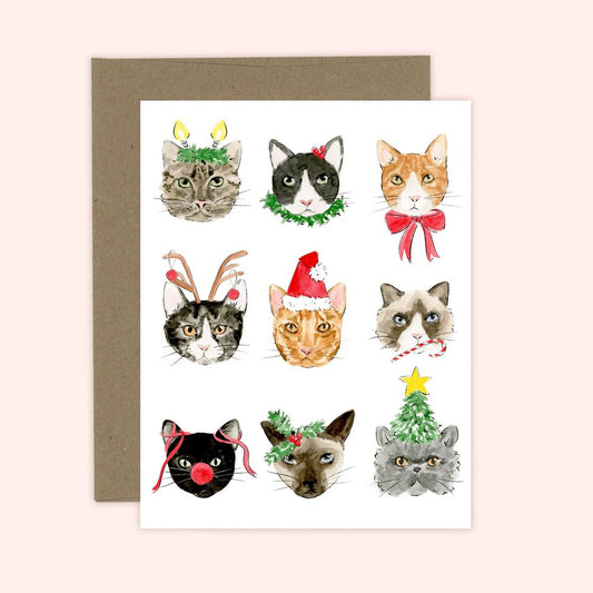 Almeida Illustrations Card - Cat Christmas