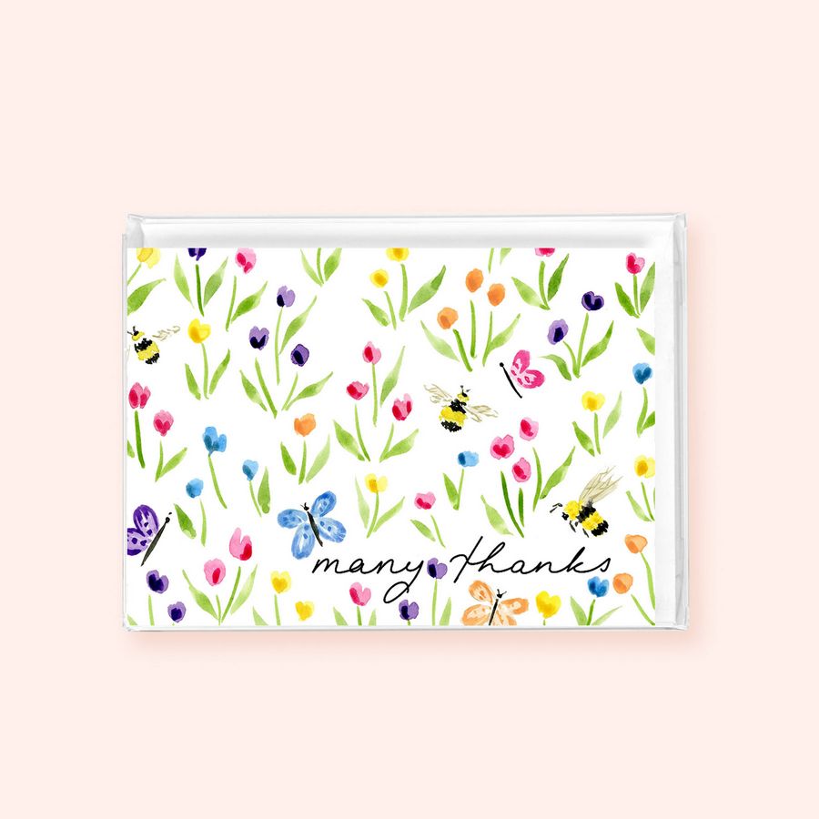 Almeida Illustrations Mini Card Box Set - Many Thanks Bees & Flowers