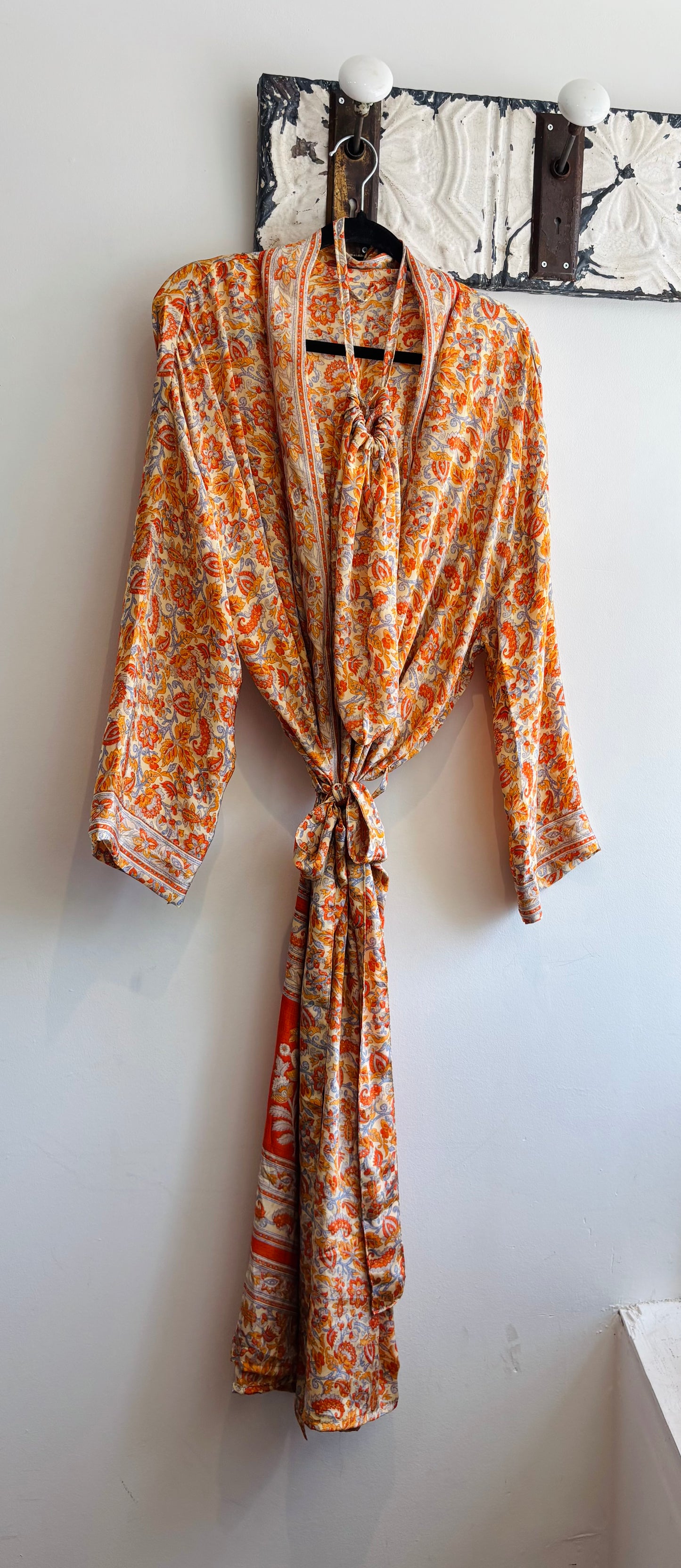 Upcycled Sari Robe - Long #B26