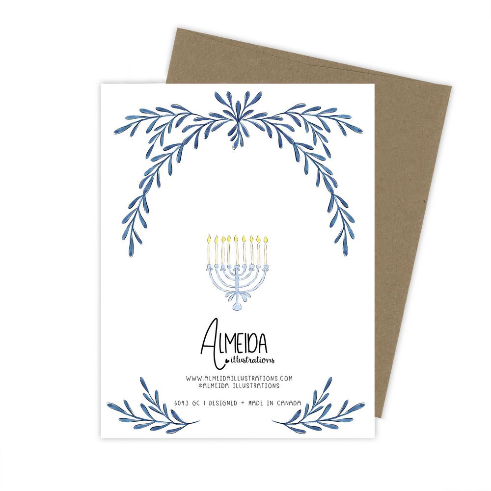 Almeida Illustrations Card - Menorah
