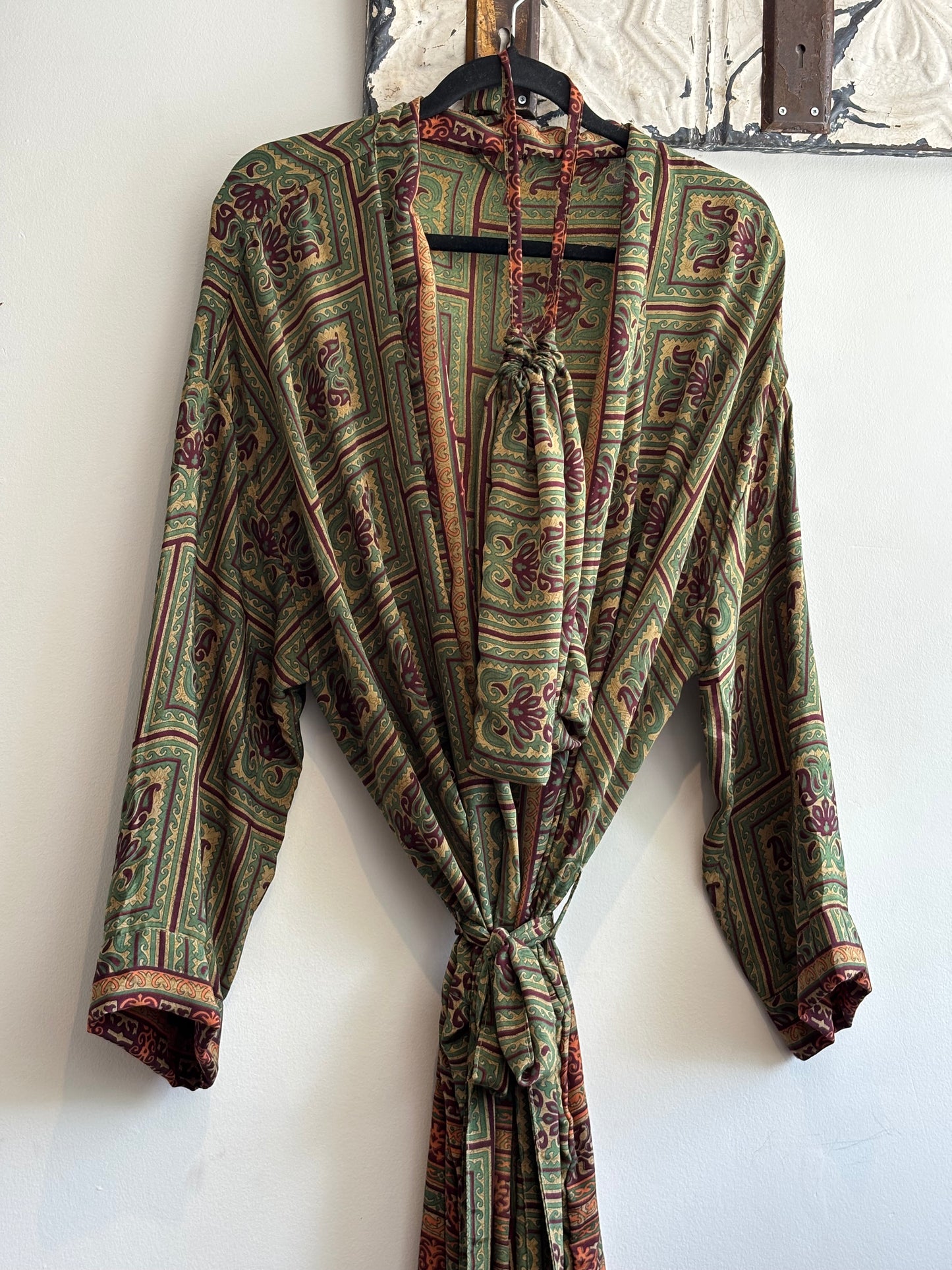 Upcycled Sari Robe - Long #B21