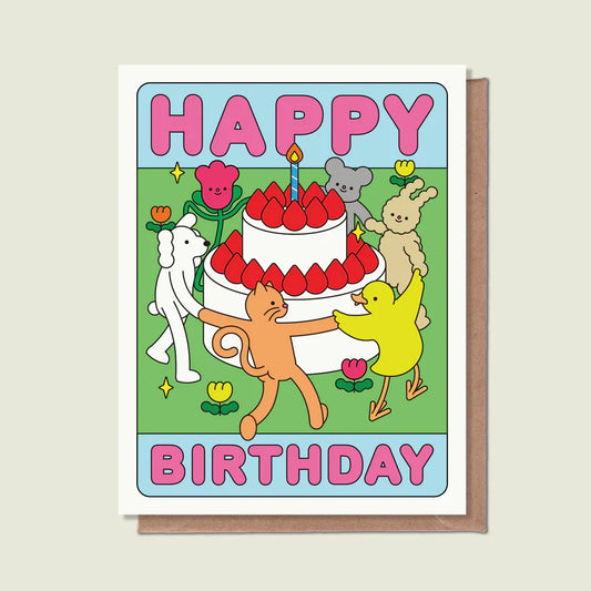 Épée Lapin Studio Card - Happy Birthday Cake