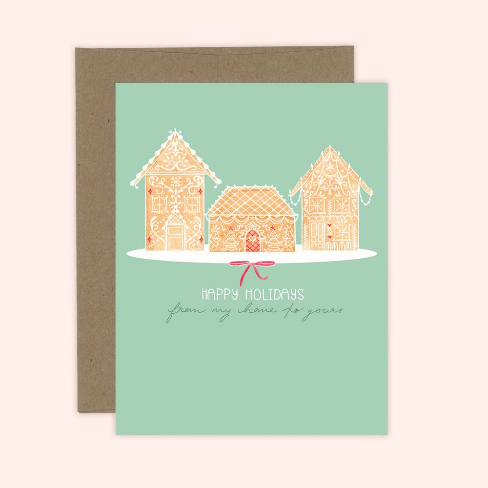 Almeida Illustrations Card - Gingerbread Houses