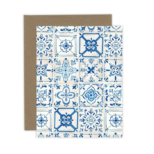 Almeida Illustrations Card- Blue Tiles