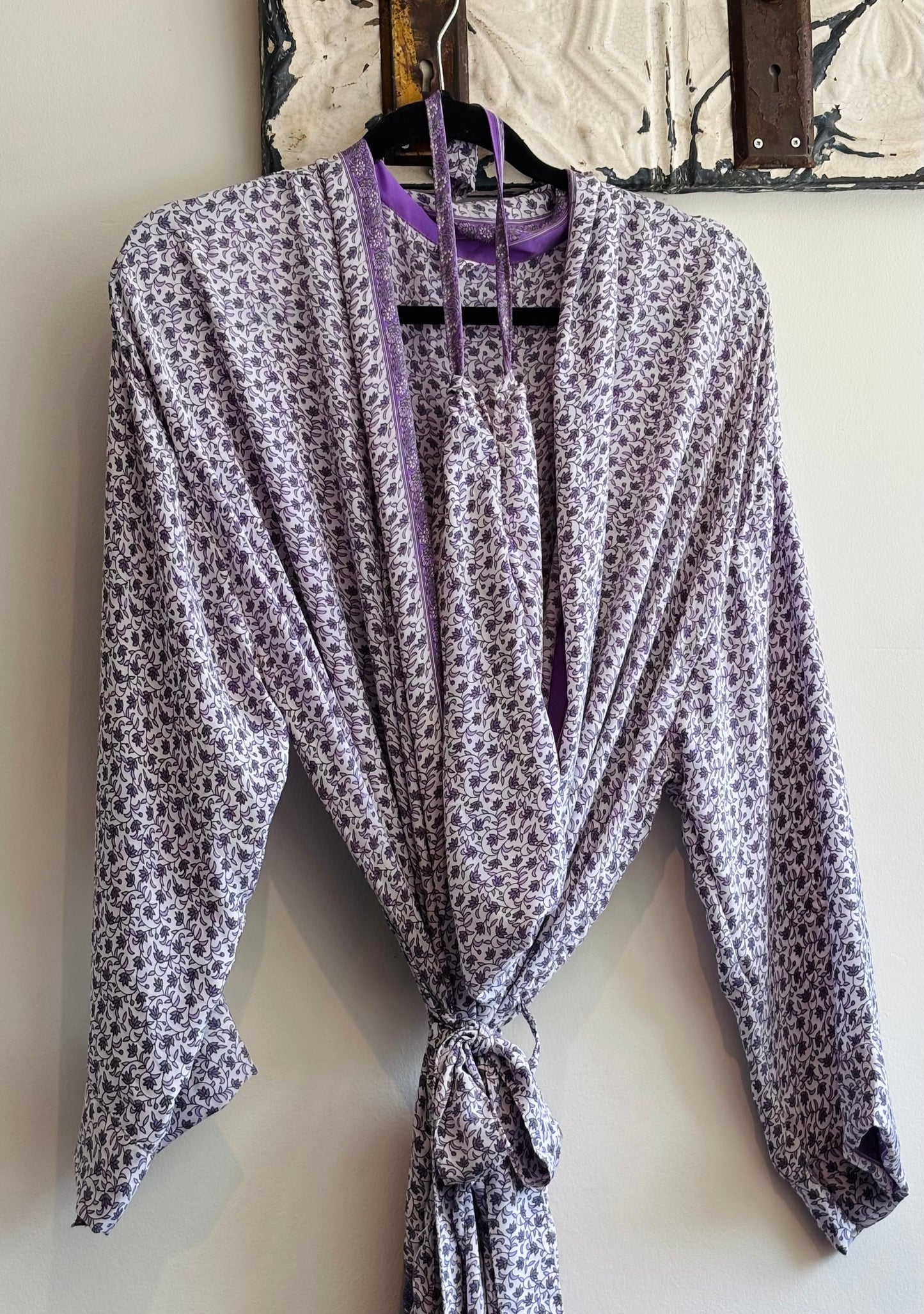 Upcycled Sari Robe - Long #B12