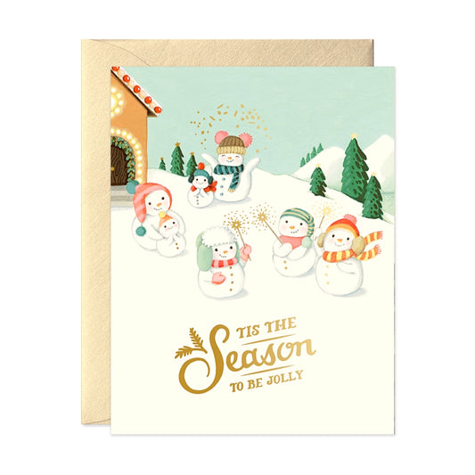 JooJoo Paper Card - 'Tis The Season Snowmen