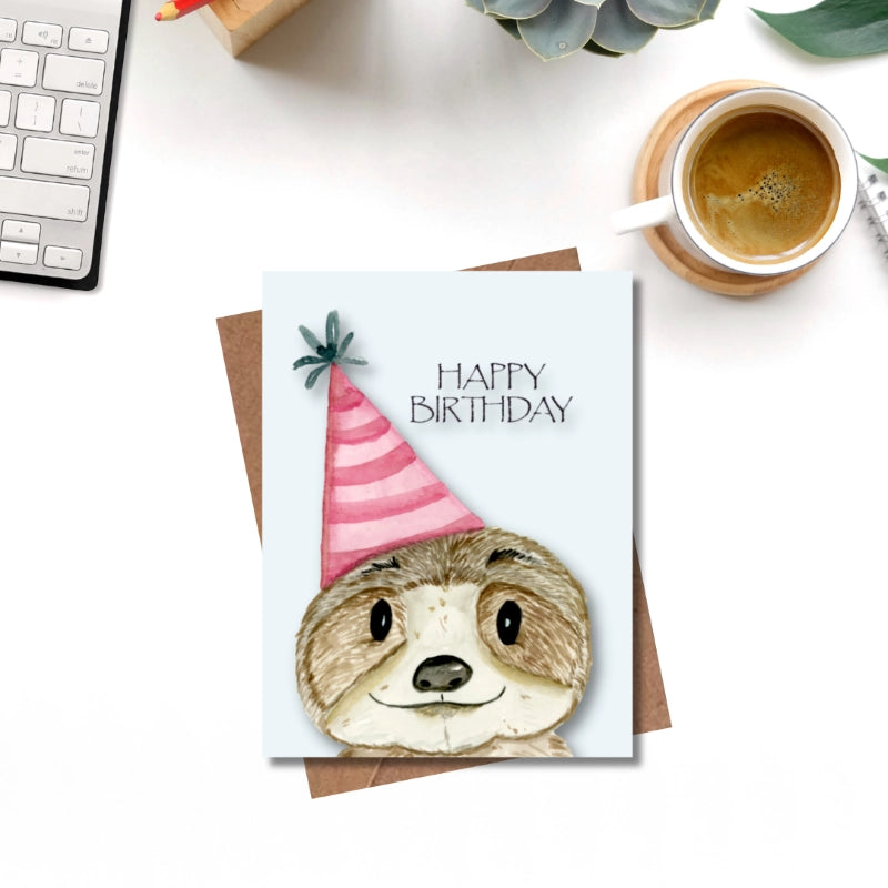 Amy Rae Maker Card - Sloth Birthday