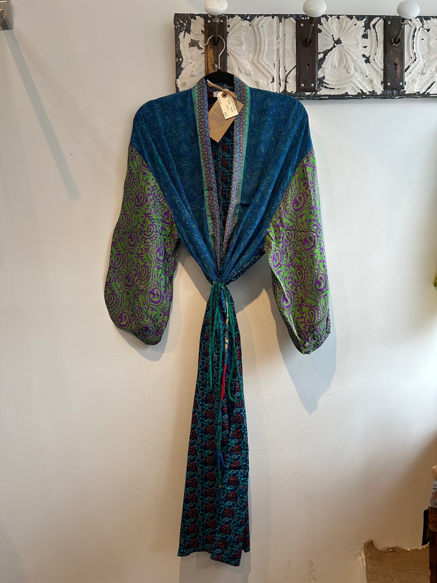 Upcycled Sari Robe - Short #C77