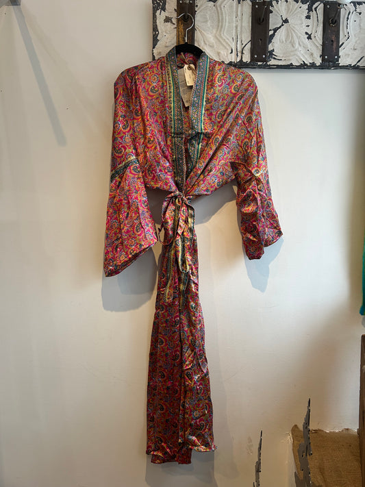 Upcycled Sari Robe - Long #C17