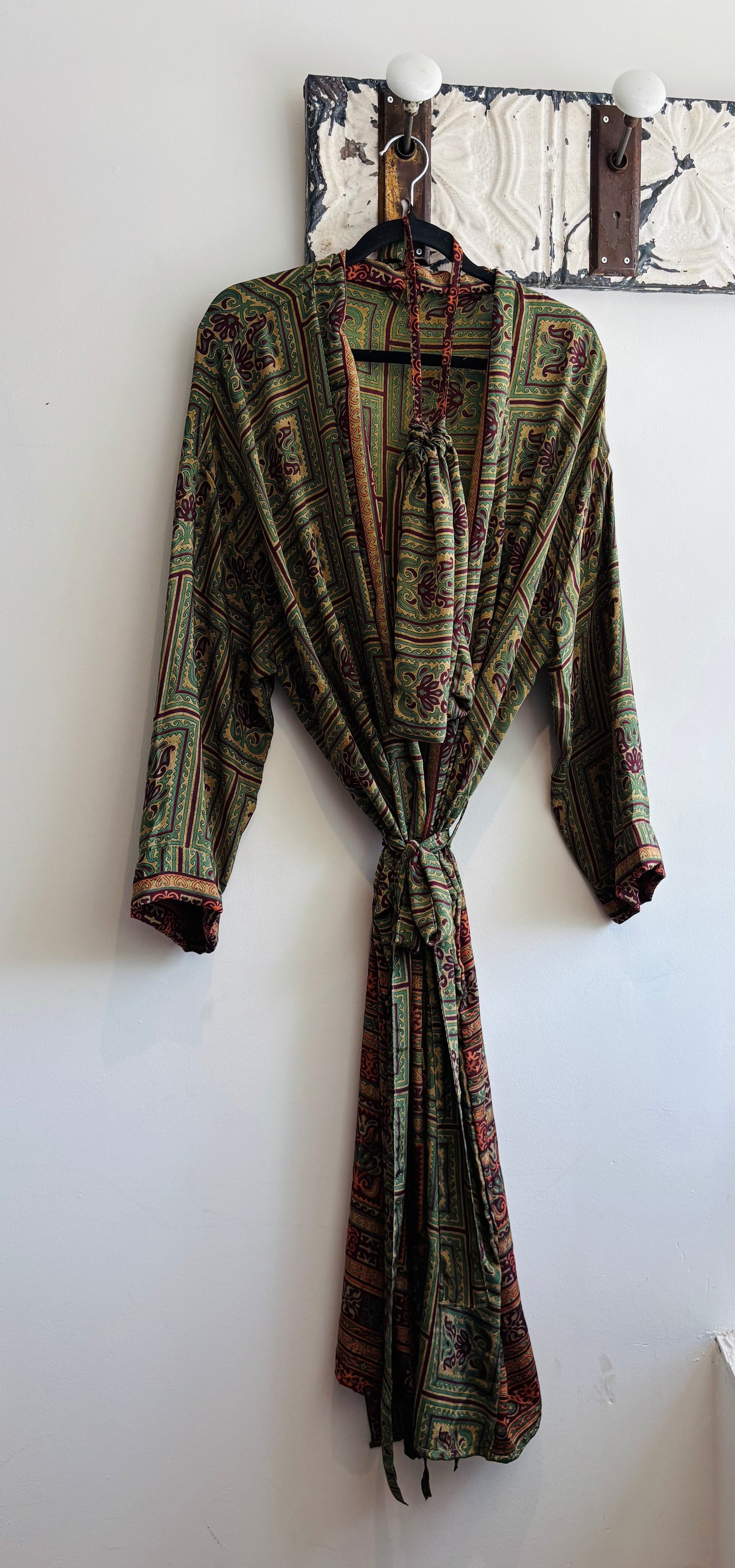 Upcycled Sari Robe - Long #B21