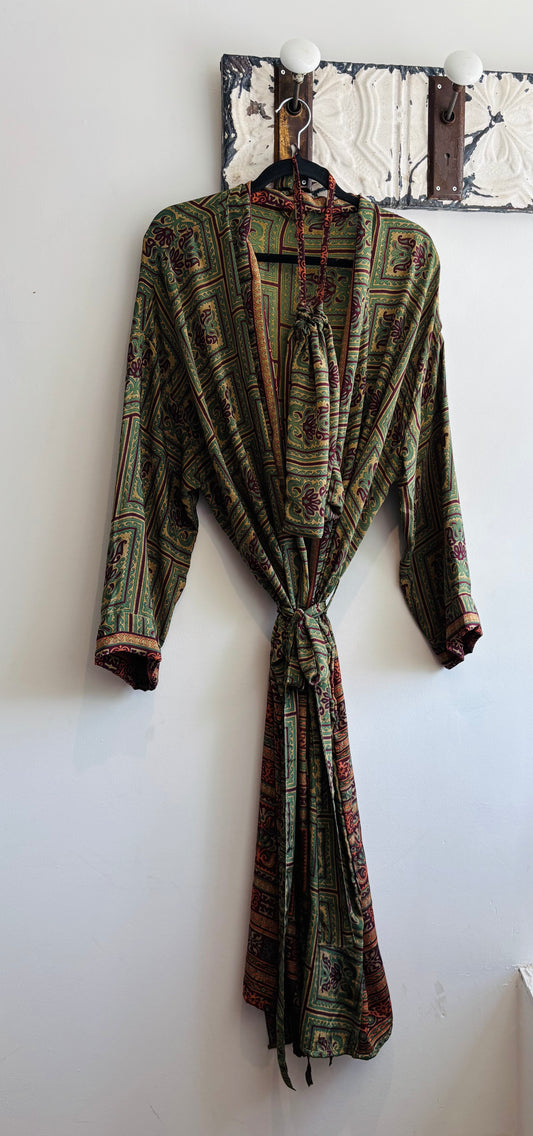 Upcycled Sari Robe - Long #B21