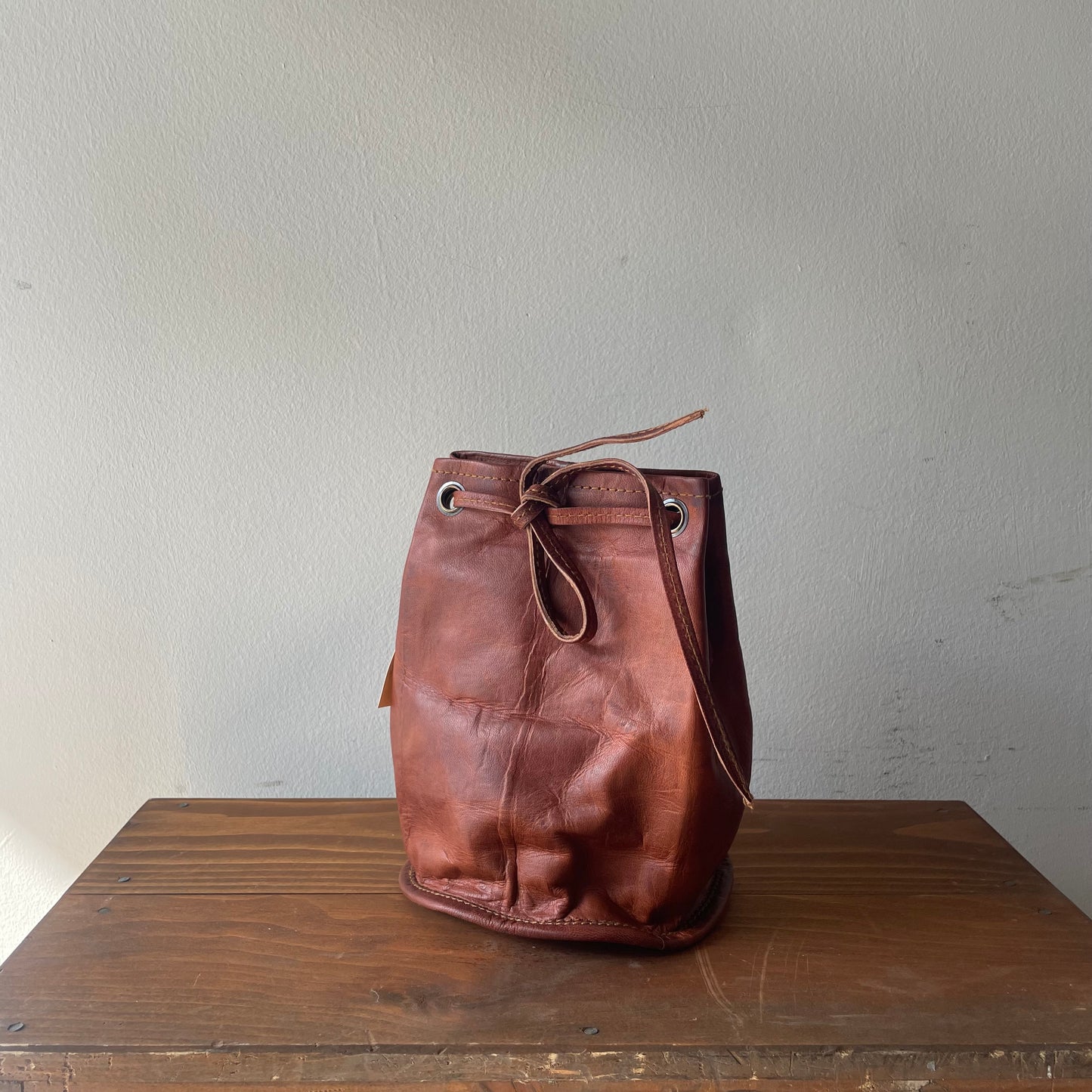 Hand Crafted Round Bucket Convertible Bag