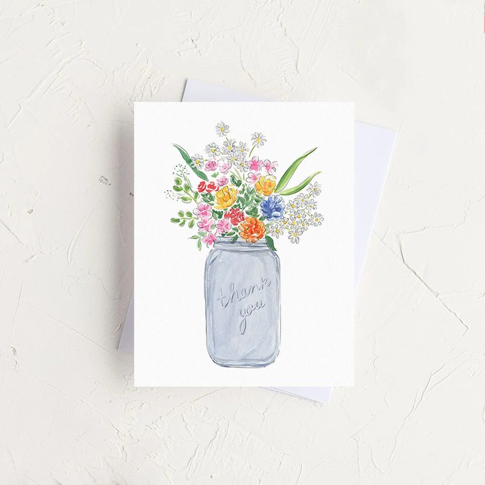 Almeida Illustrations Card- Wild Flower Thank you