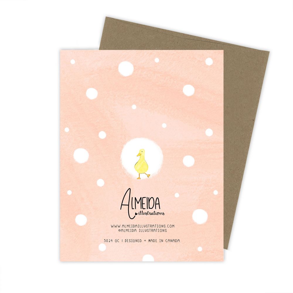 Almeida Illustrations Card - Welcome Little One Ducklings