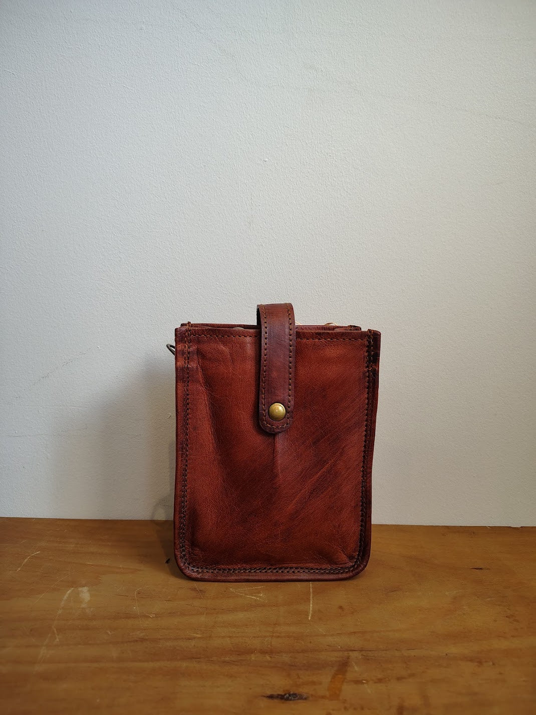 Handcrafted Leather Open Top Satchel